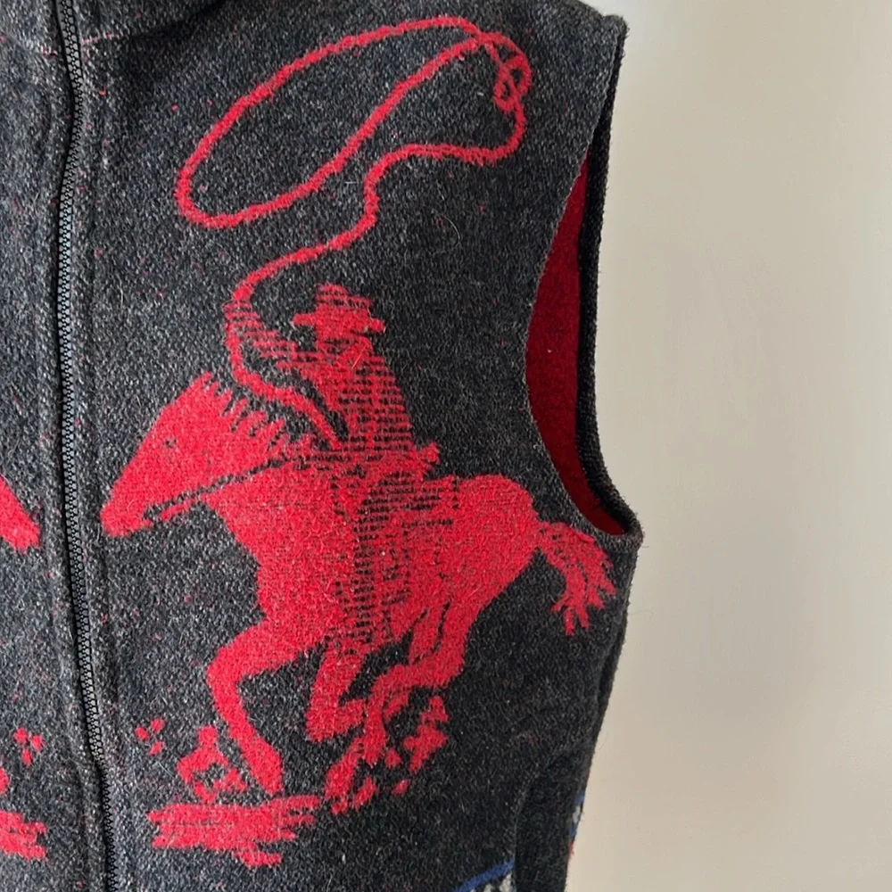 Vintage Cowboy Cowgirl Western Horse Rodeo Vest